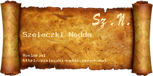 Szeleczki Nedda névjegykártya